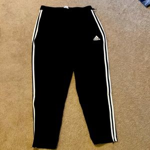 Black adidas weather friendly joggers